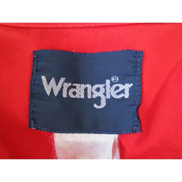 Wrangler Red Pearl Snap Silver Embroidery Vintage Western Rodeo 2XL GUC - Picture 10 of 16